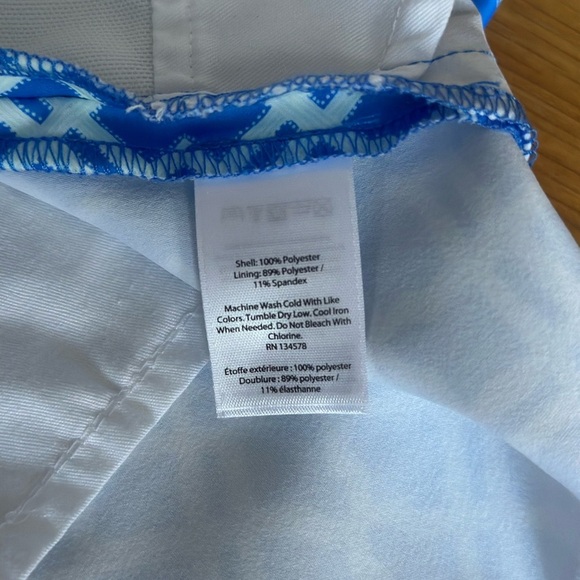 Vineyard Vines Performance Skort Skirt Women’s Blue Printed Skort Size 4 - Picture 8 of 8